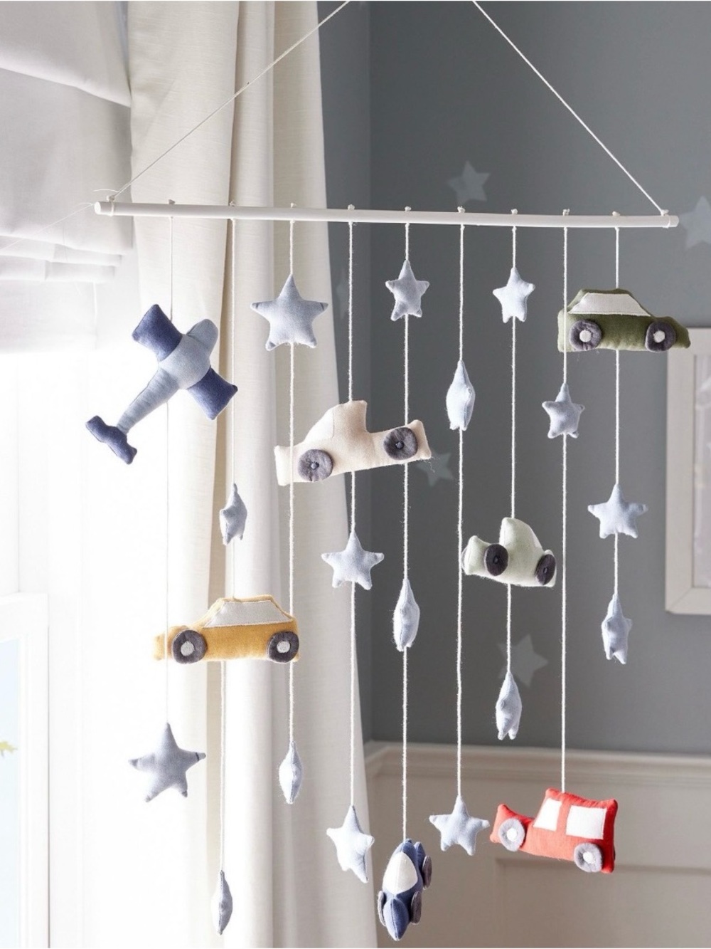 Pottery Barn Kids Felt Car & Plane Mobile Wall Decor